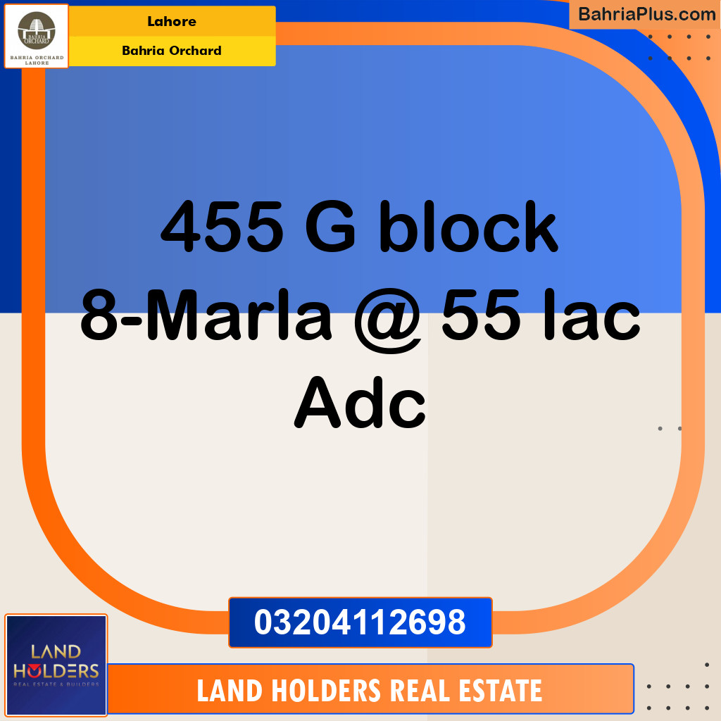 Residential Plot for Sale in Bahria Orchard, Lahore - (BP-218915)