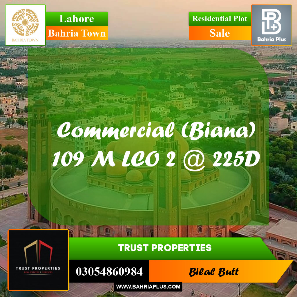 Residential Plot for Sale in Bahria Town, Lahore - (BP-218999)