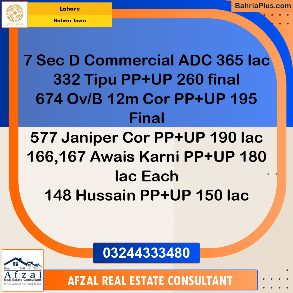 Residential Plot for Sale in Bahria Town, Lahore - (BP-219007)