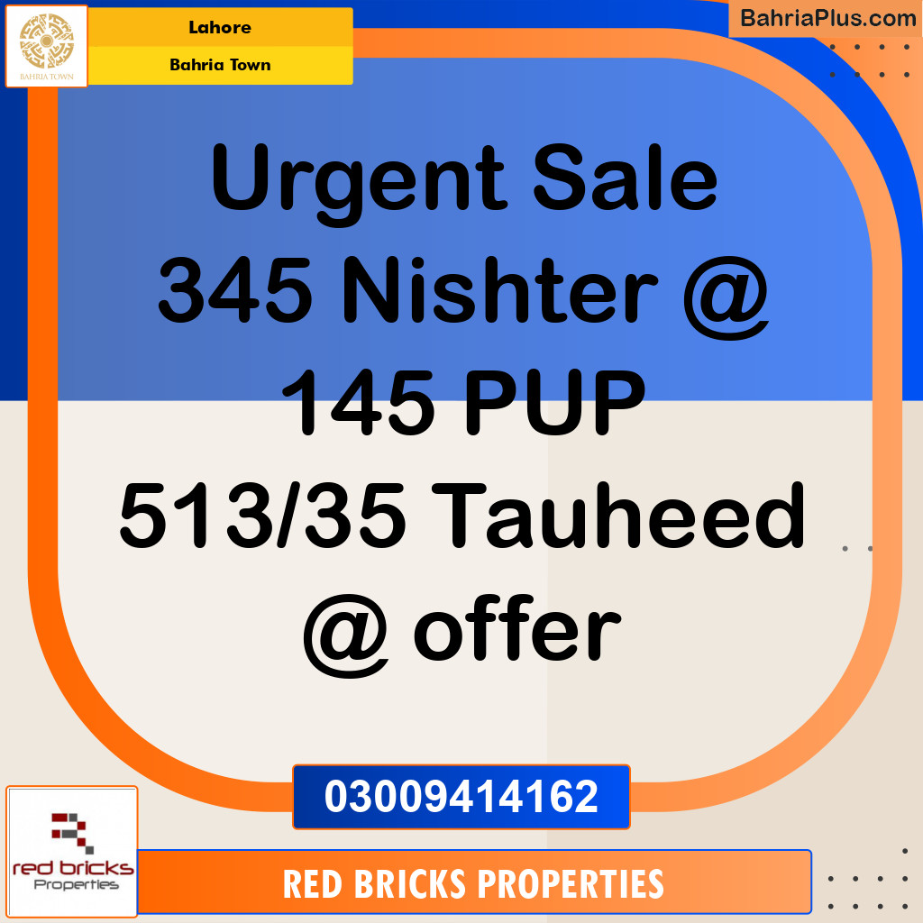 Residential Plot for Sale in Bahria Town, Lahore - (BP-219109)