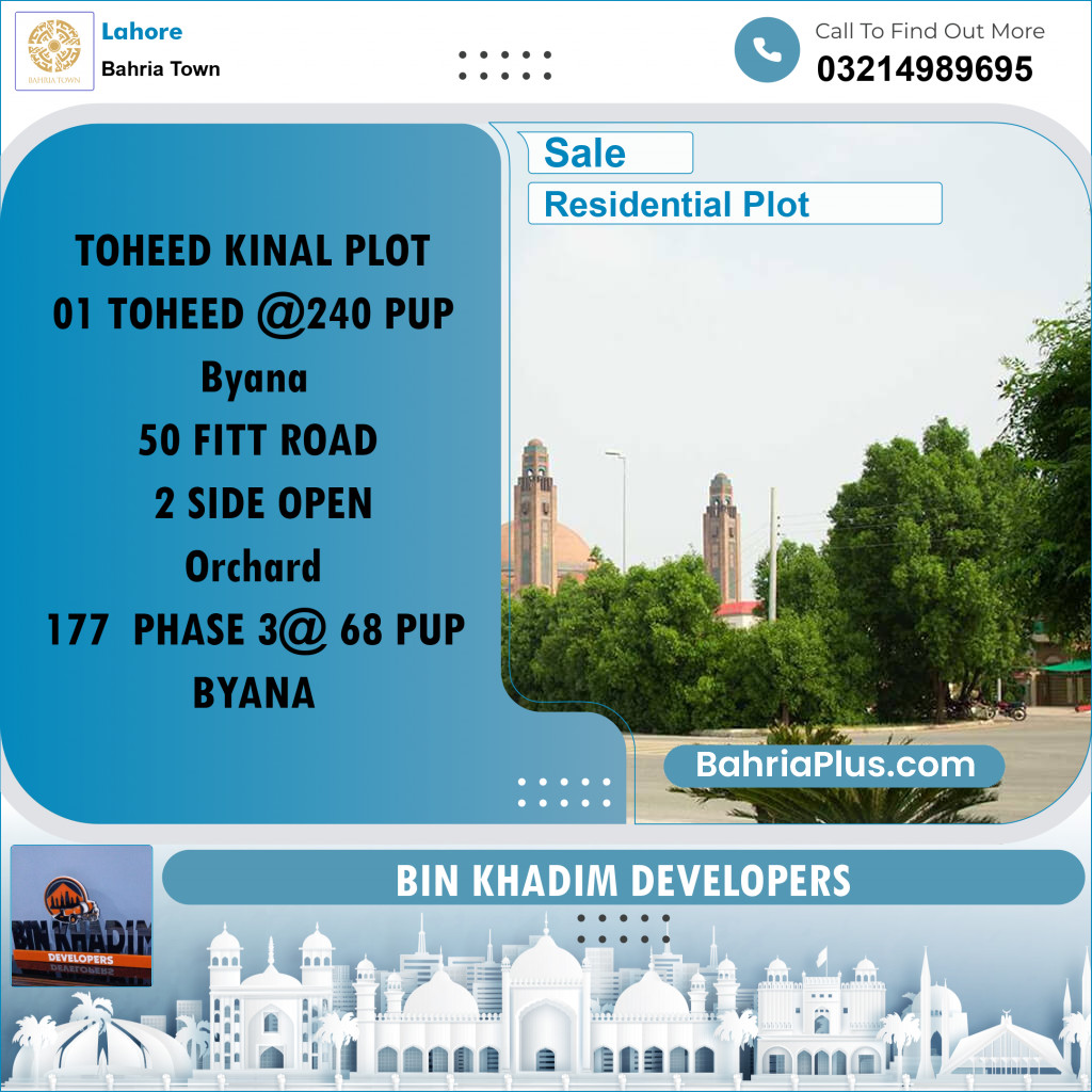 Residential Plot for Sale in Bahria Town, Lahore - (BP-219158)