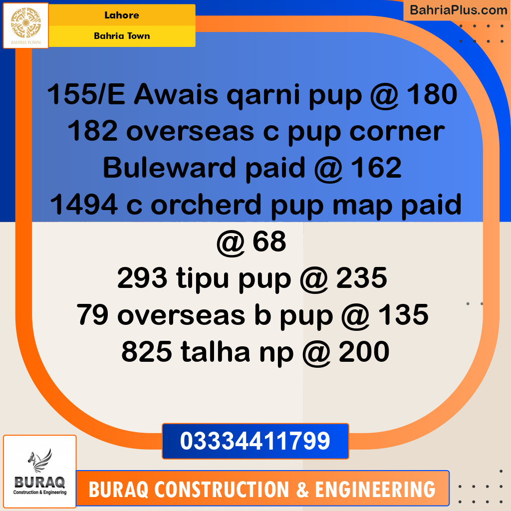 Residential Plot for Sale in Bahria Town, Lahore - (BP-219242)