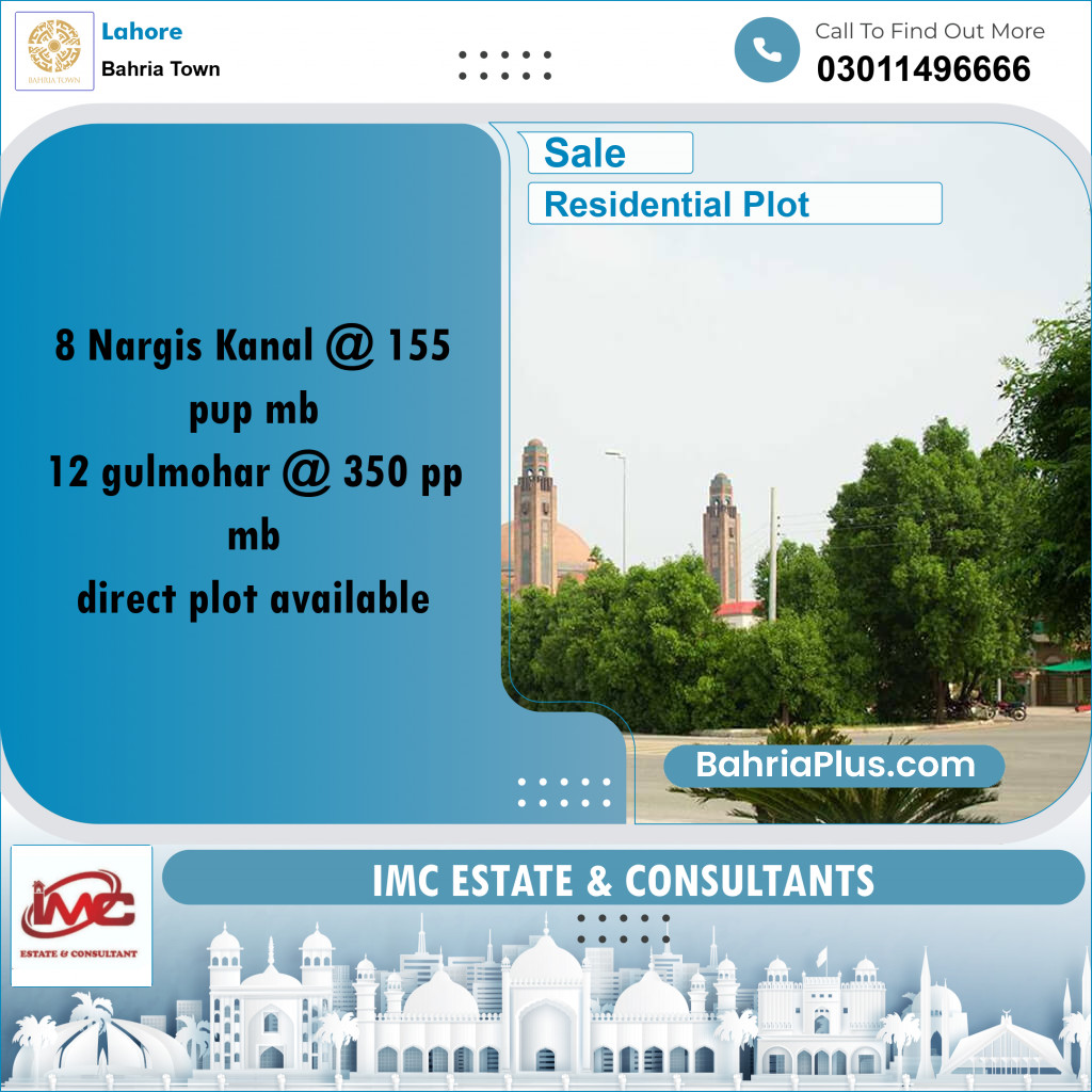 Residential Plot for Sale in Bahria Town, Lahore - (BP-219253)