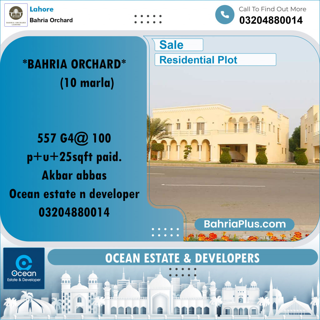 Residential Plot for Sale in Bahria Orchard, Lahore - (BP-219337)