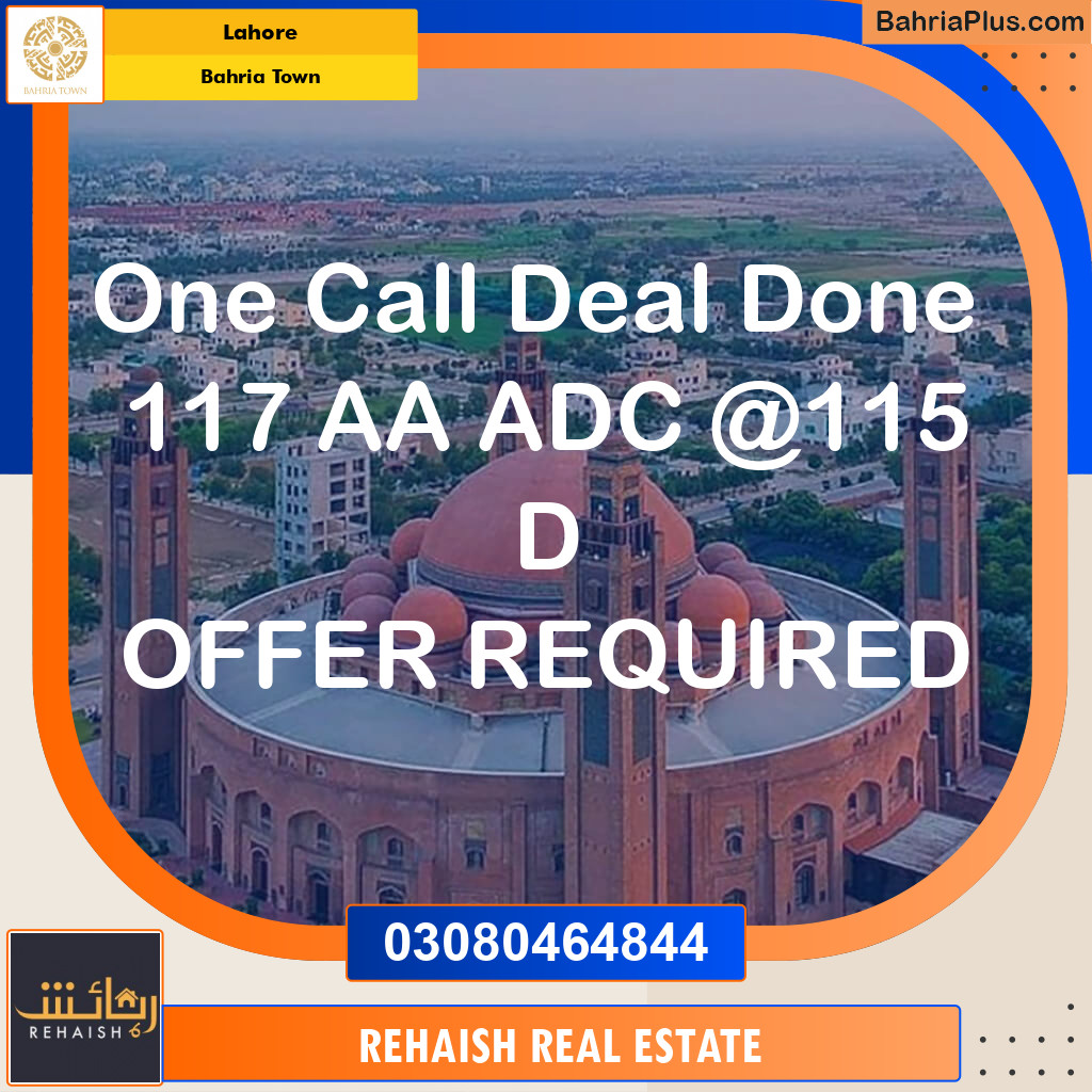 Residential Plot for Sale in Bahria Town, Lahore - (BP-219415)