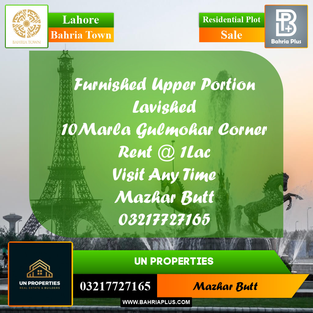 Residential Plot for Sale in Bahria Town, Lahore - (BP-219513)