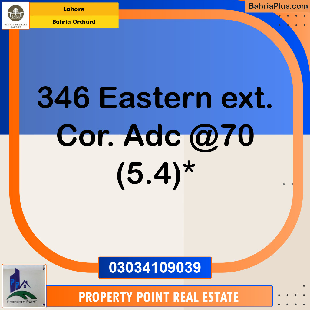 Residential Plot for Sale in Bahria Orchard, Lahore - (BP-219558)