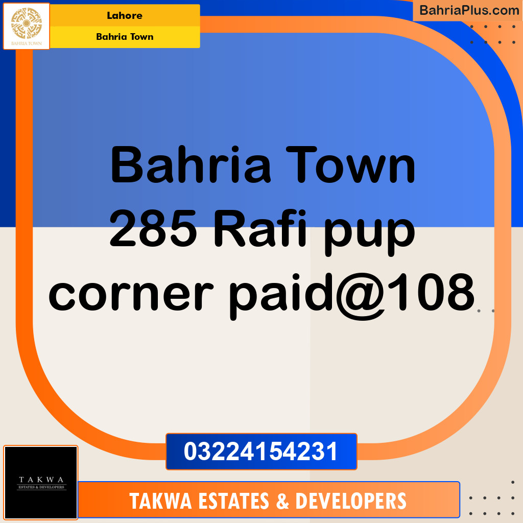 Residential Plot for Sale in Bahria Town, Lahore - (BP-219622)