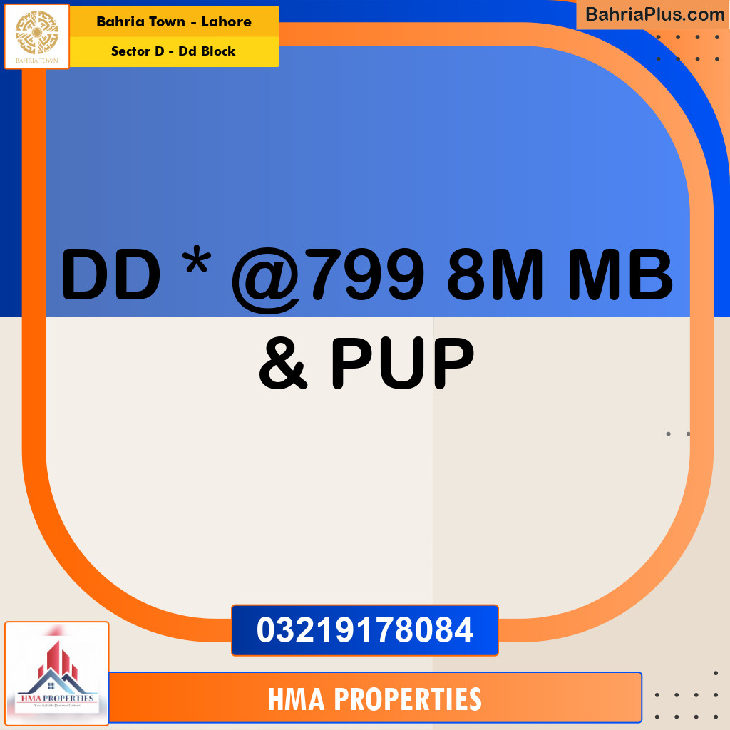 8 Marla Residential Plot for Sale in Sector D - DD Block -  Bahria Town, Lahore - (BP-219779)