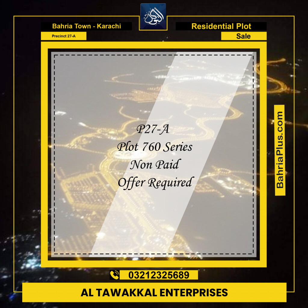 500 Sq. Yards Residential Plot for Sale in Precinct 27-A -  Bahria Town, Karachi - (BP-219798)