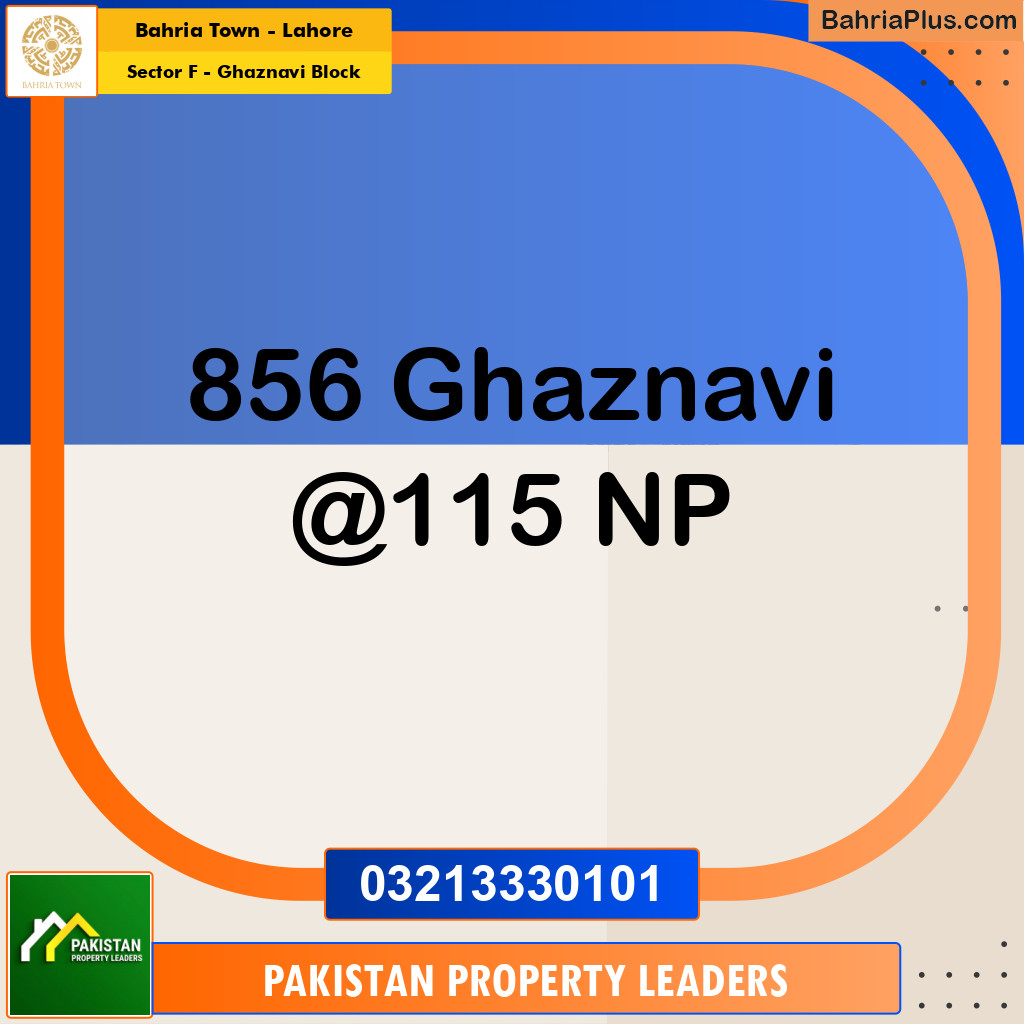 10 Marla Residential Plot for Sale in Sector F - Ghaznavi Block -  Bahria Town, Lahore - (BP-219832)