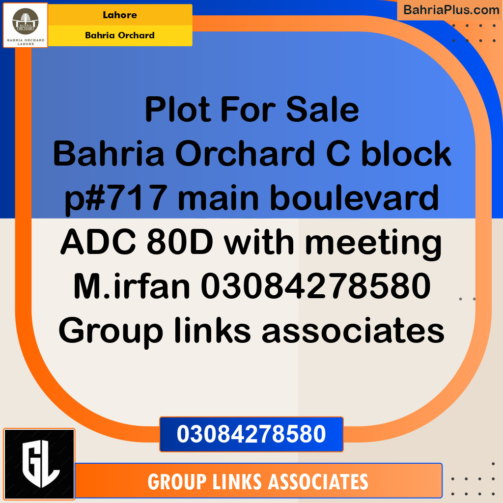 Residential Plot for Sale in Bahria Orchard, Lahore - (BP-219909)
