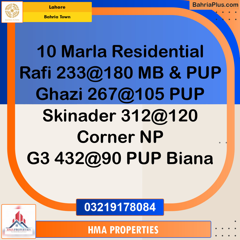 10 Marla Residential Plot for Sale in Bahria Town, Lahore - (BP-220141)