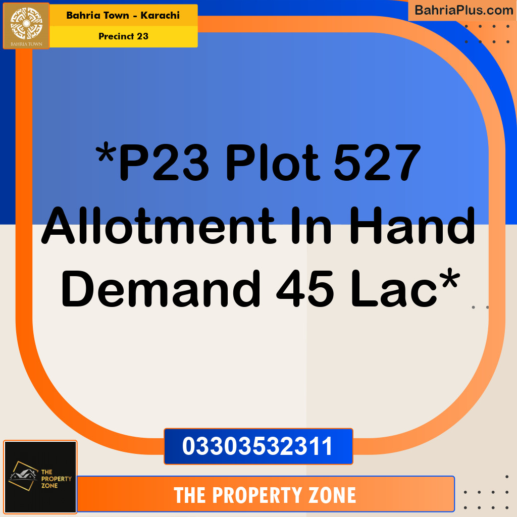 125 Sq. Yards Residential Plot for Sale in Precinct 23 -  Bahria Town, Karachi - (BP-220168)