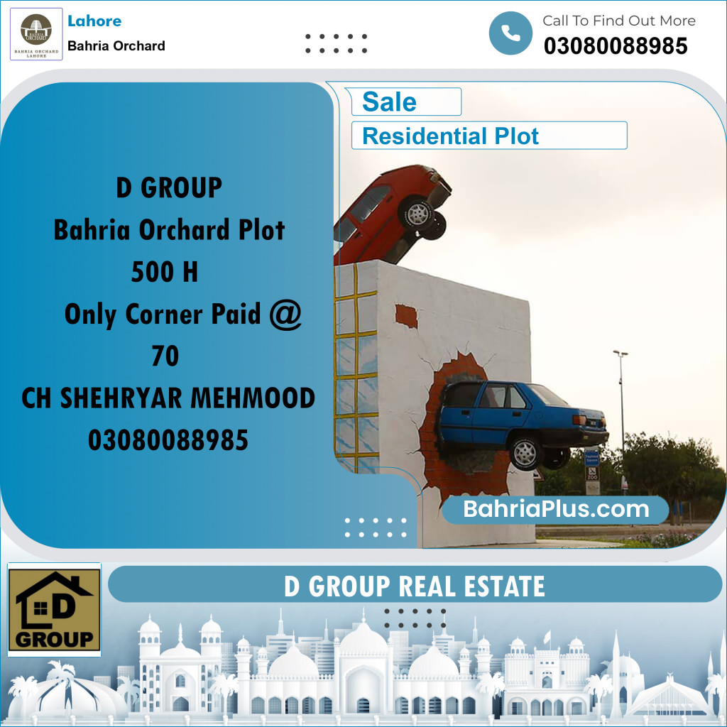 Residential Plot for Sale in Bahria Orchard, Lahore - (BP-220187)