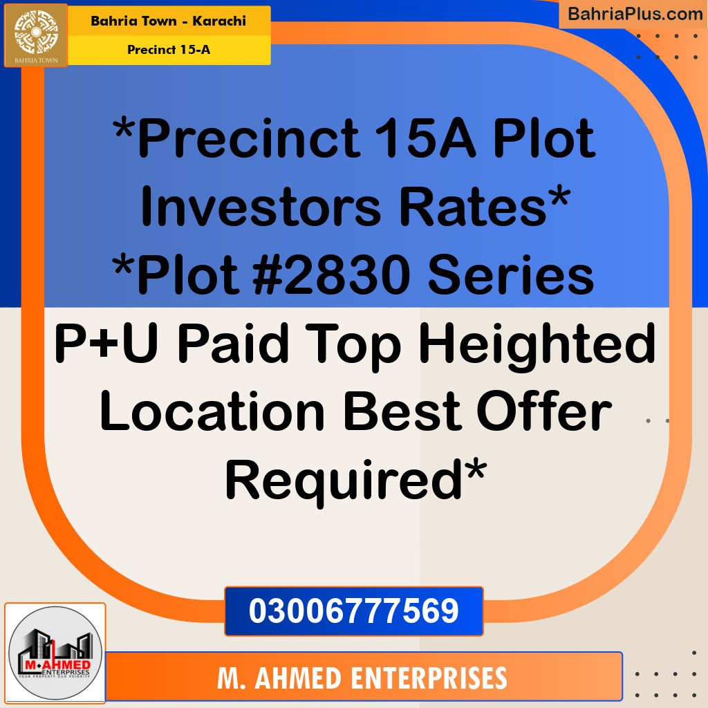 125 Sq. Yards Residential Plot for Sale in Precinct 15-A -  Bahria Town, Karachi - (BP-220200)