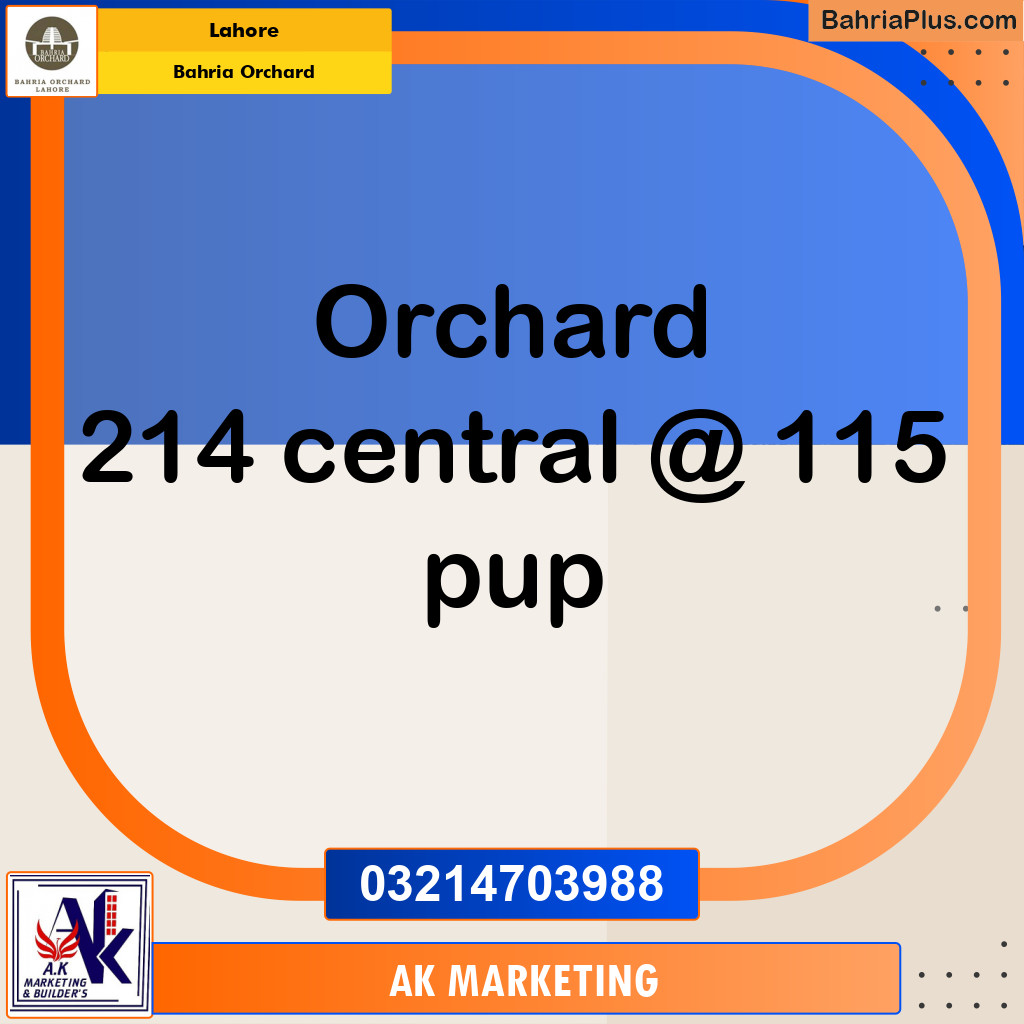 Residential Plot for Sale in Bahria Orchard, Lahore - (BP-220201)