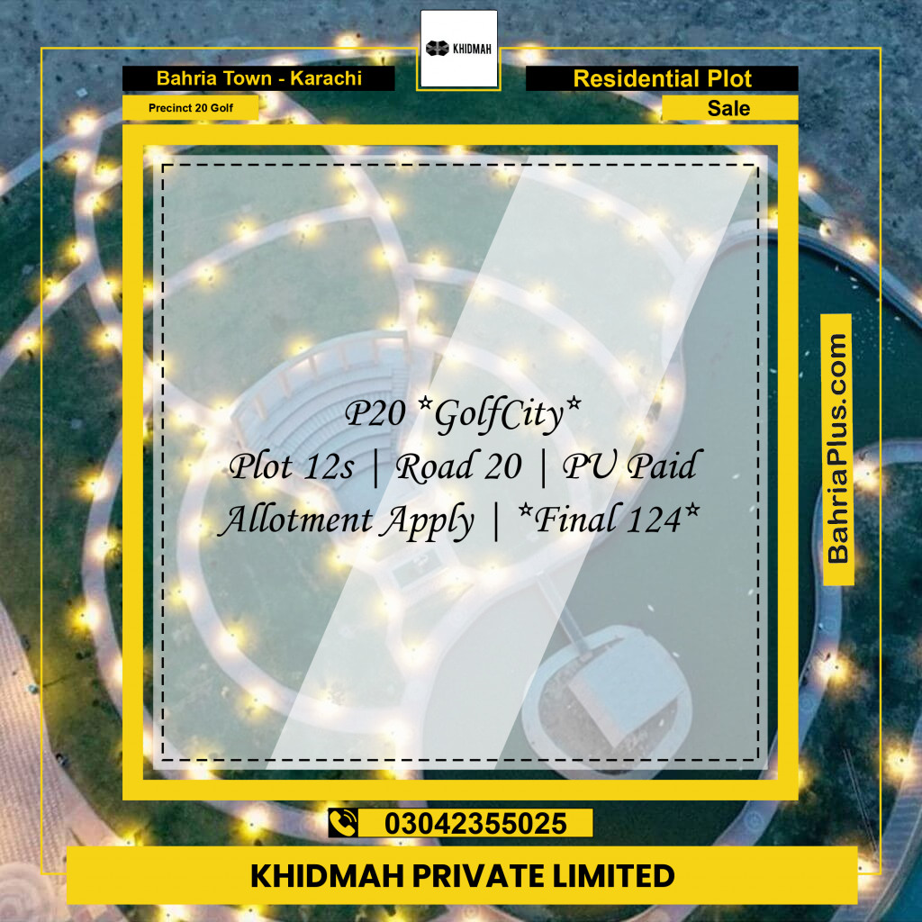 500 Sq. Yards Residential Plot for Sale in Precinct 20 Golf - Bahria Town, Karachi - (BP-220223)