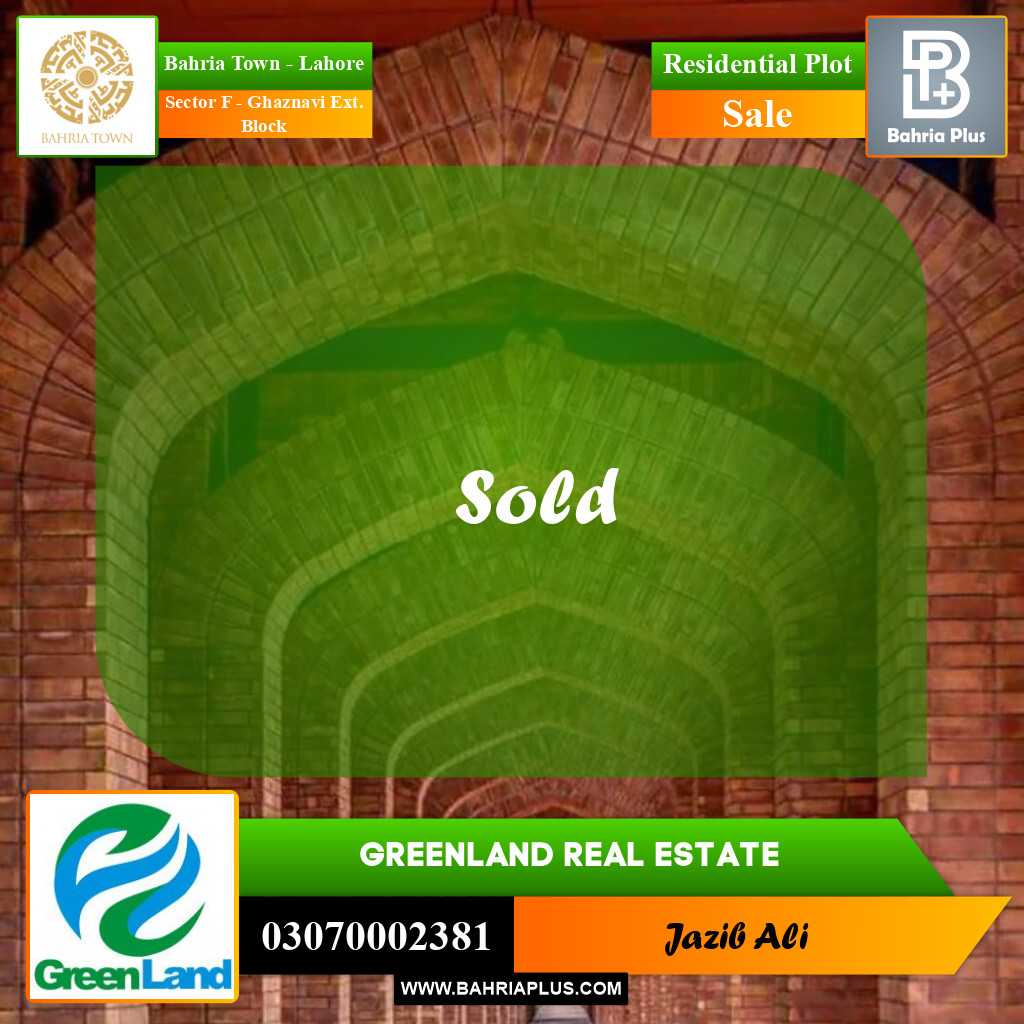 5 Marla Residential Plot for Sale in Sector F - Ghaznavi Ext. Block -  Bahria Town, Lahore - (BP-220242)