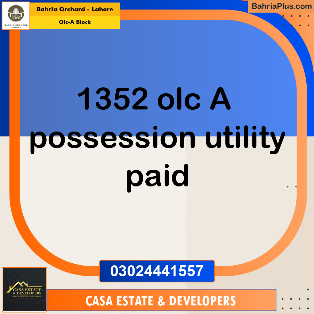 5 Marla Residential Plot for Sale in OLC-A Block -  Bahria Orchard, Lahore - (BP-220268)