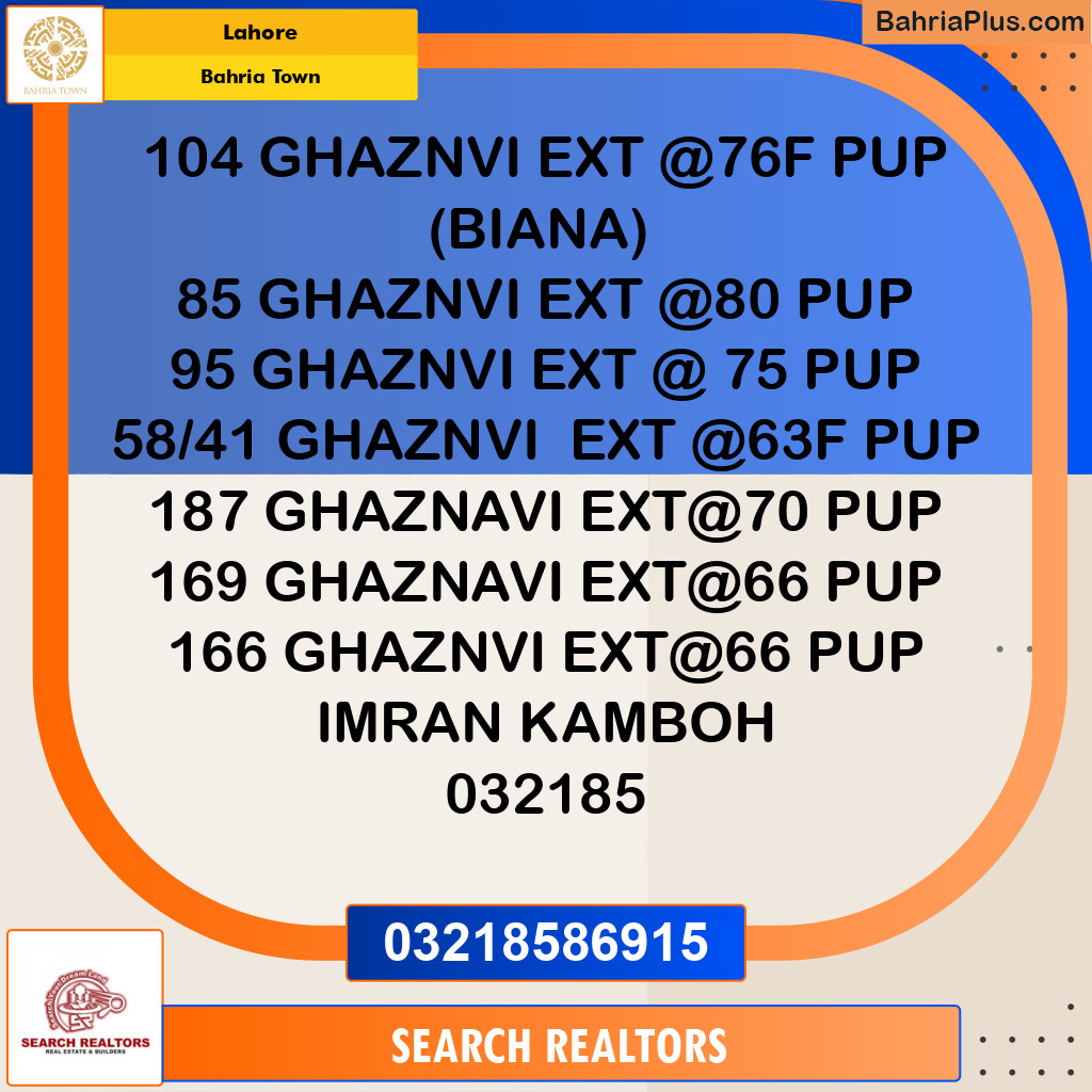 Residential Plot for Sale in Bahria Town, Lahore - (BP-220313)