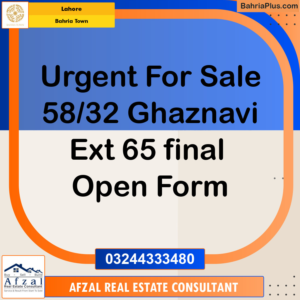 Residential Plot for Sale in Bahria Town, Lahore - (BP-220326)