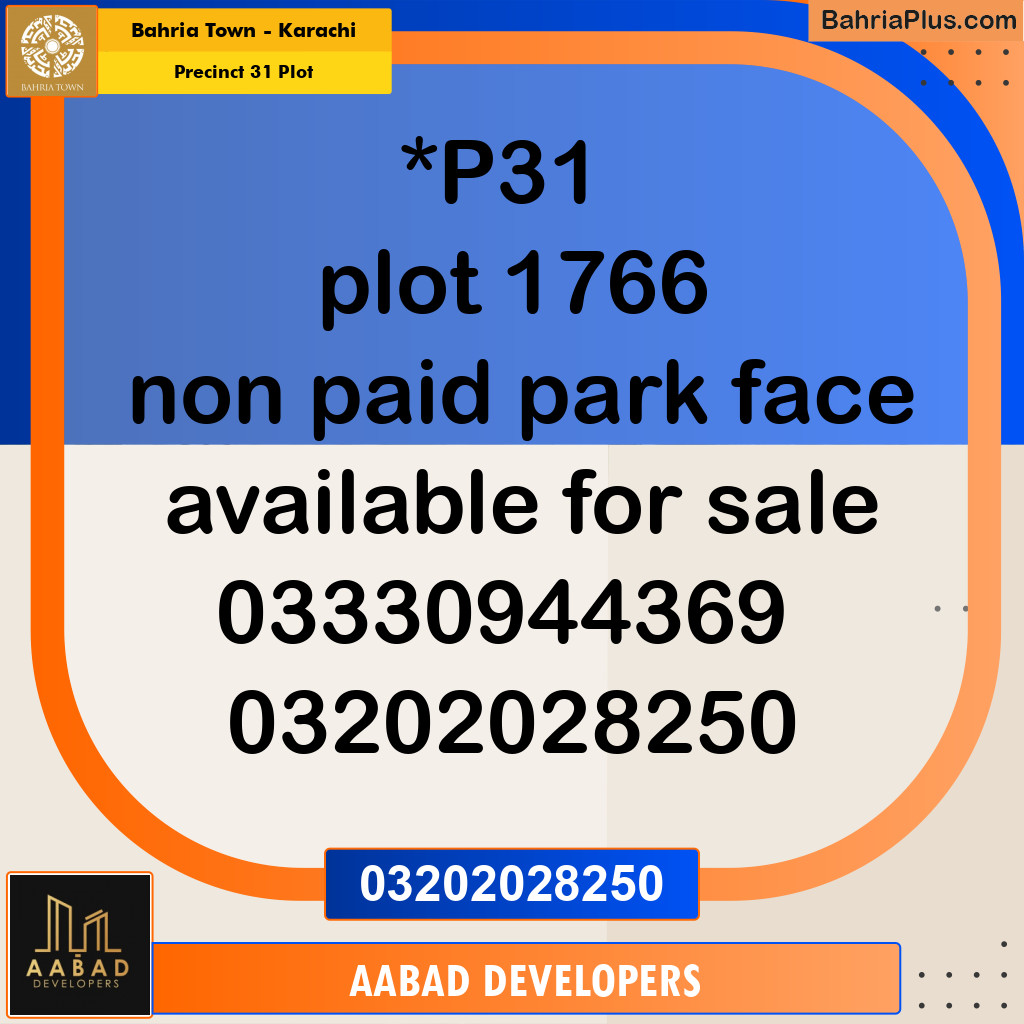 125 Sq. Yards Residential Plot for Sale in Precinct 31 Plot - Bahria Town, Karachi - (BP-220360)