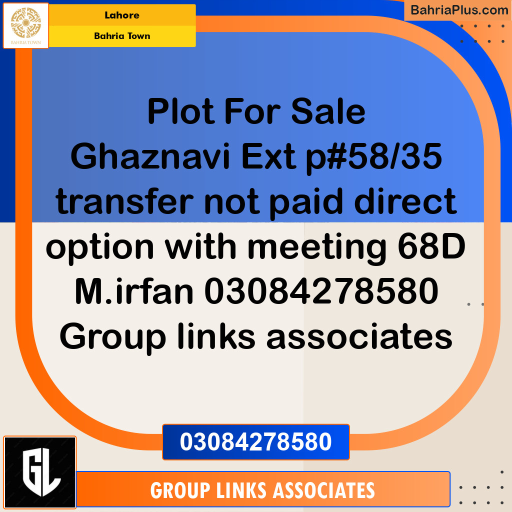 Residential Plot for Sale in Bahria Town, Lahore - (BP-220396)