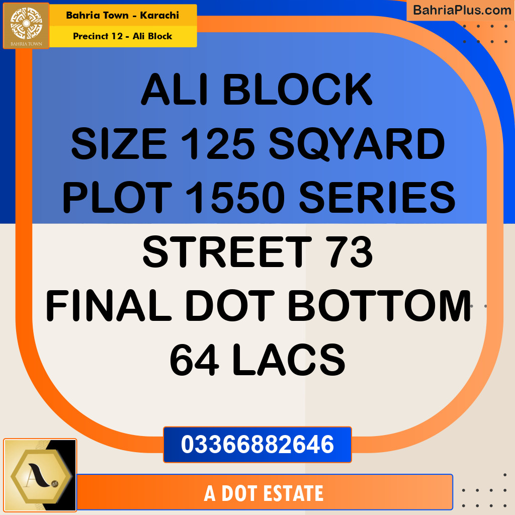 125 Sq. Yards Residential Plot for Sale in Precinct 12 - Ali Block -  Bahria Town, Karachi - (BP-220413)