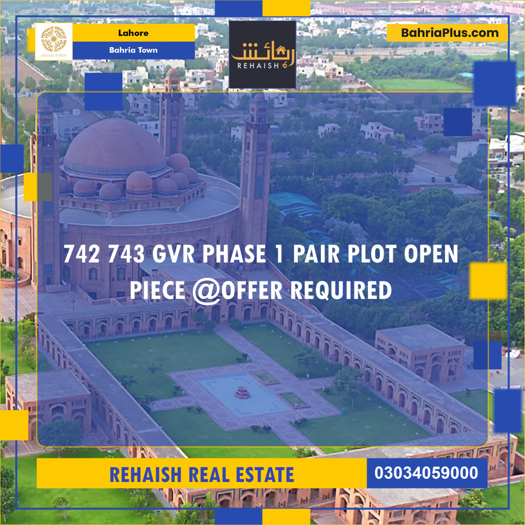 Residential Plot for Sale in Bahria Town, Lahore - (BP-220450)