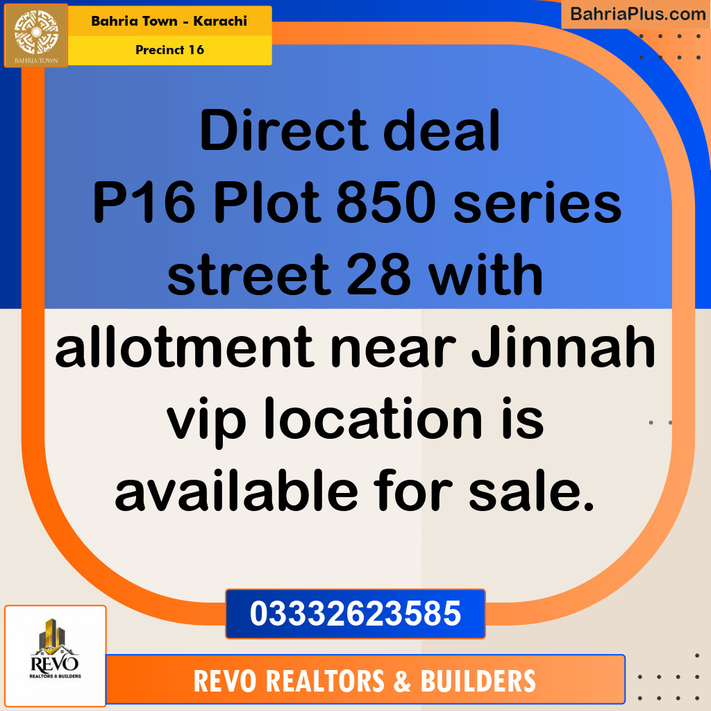 250 Sq. Yards Residential Plot for Sale in Precinct 16 -  Bahria Town, Karachi - (BP-220518)