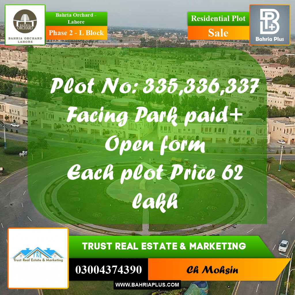 5 Marla Residential Plot for Sale in Phase 2 - L Block -  Bahria Orchard, Lahore - (BP-220610)