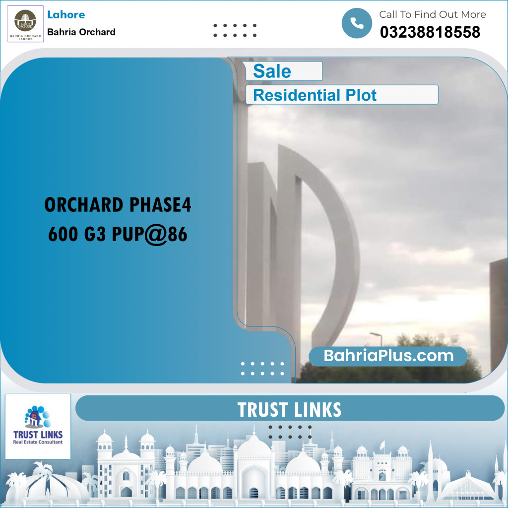Residential Plot for Sale in Bahria Orchard, Lahore - (BP-220727)