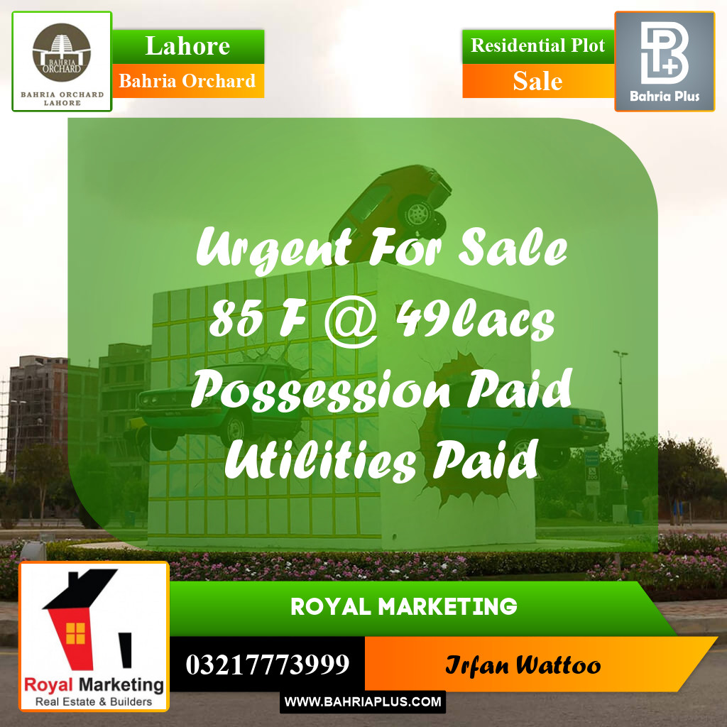 Residential Plot for Sale in Bahria Orchard, Lahore - (BP-220734)