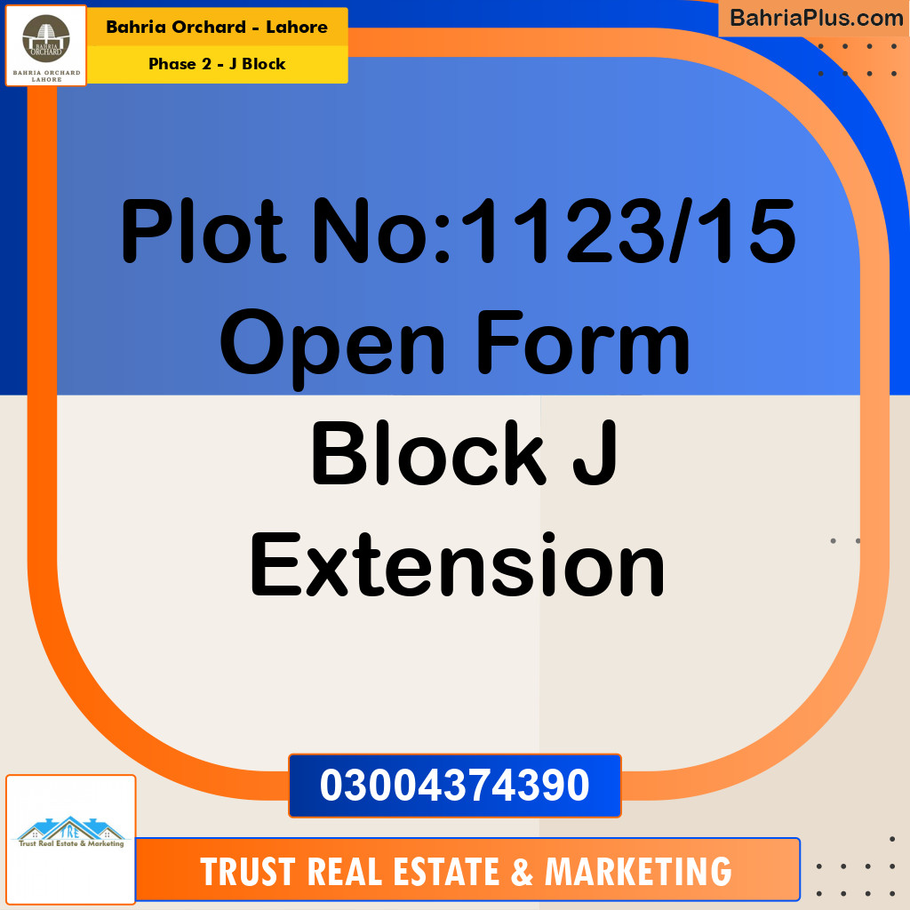 5 Marla Residential Plot for Sale in Phase 2 - J Block -  Bahria Orchard, Lahore - (BP-220821)