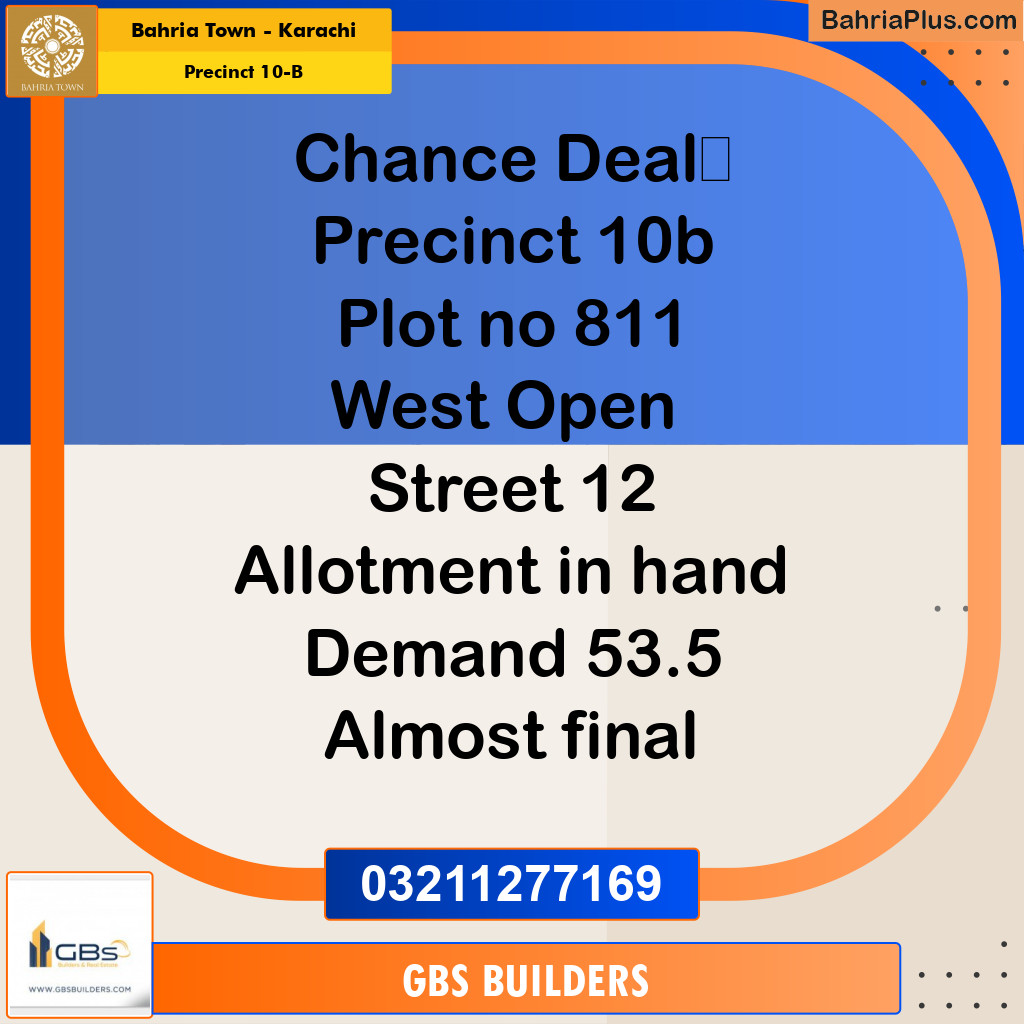 Residential Plot for Sale in Precinct 10-B - Bahria Town, Karachi - (BP-220825)
