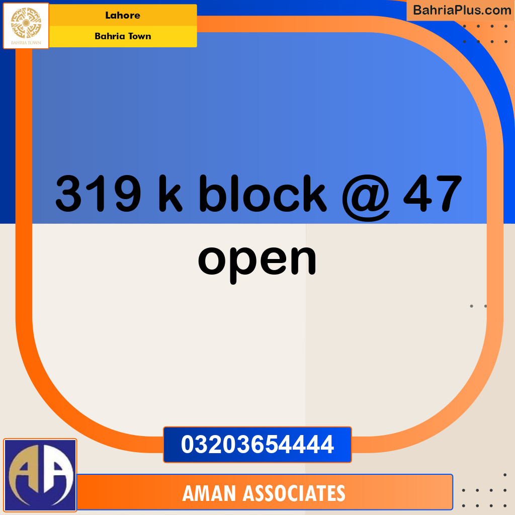 Residential Plot for Sale in Bahria Town, Lahore - (BP-220834)
