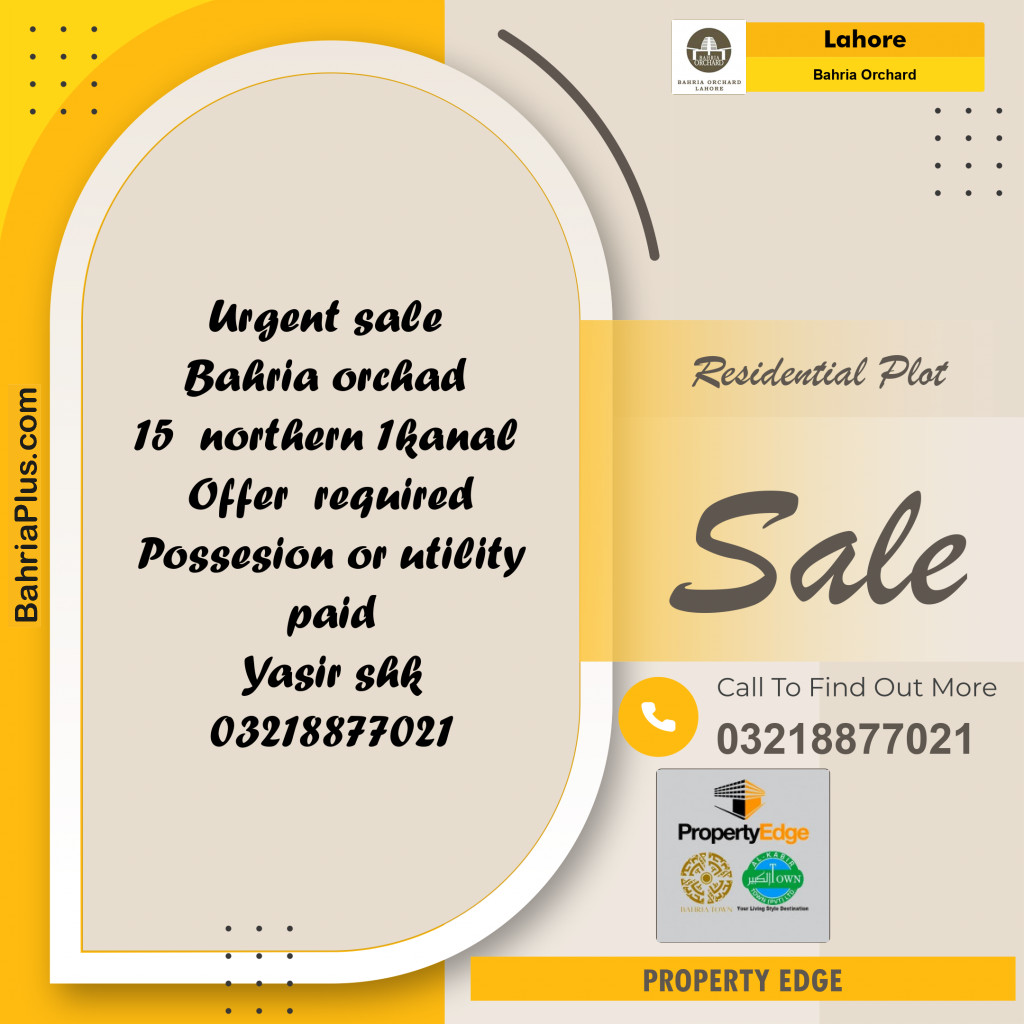 Residential Plot for Sale in Bahria Orchard, Lahore - (BP-220848)