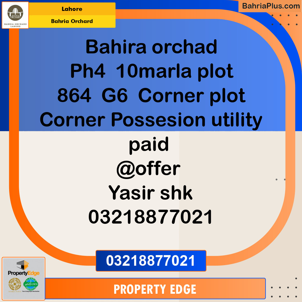 Residential Plot for Sale in Bahria Orchard, Lahore - (BP-220849)