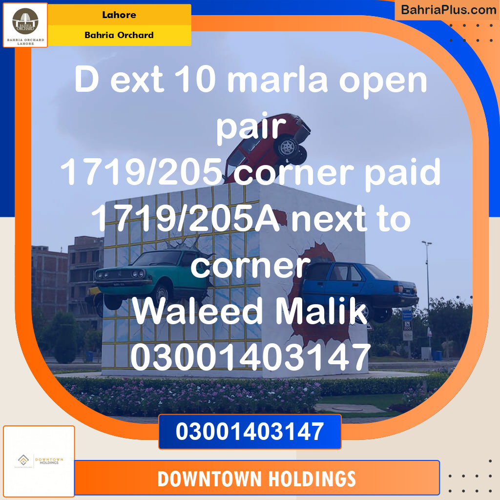 Residential Plot for Sale in Bahria Orchard, Lahore - (BP-220909)