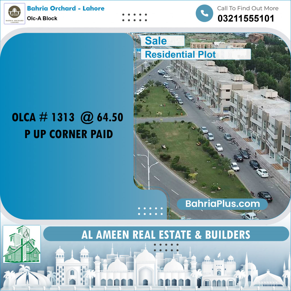 5 Marla Residential Plot for Sale in OLC-A Block -  Bahria Orchard, Lahore - (BP-220925)