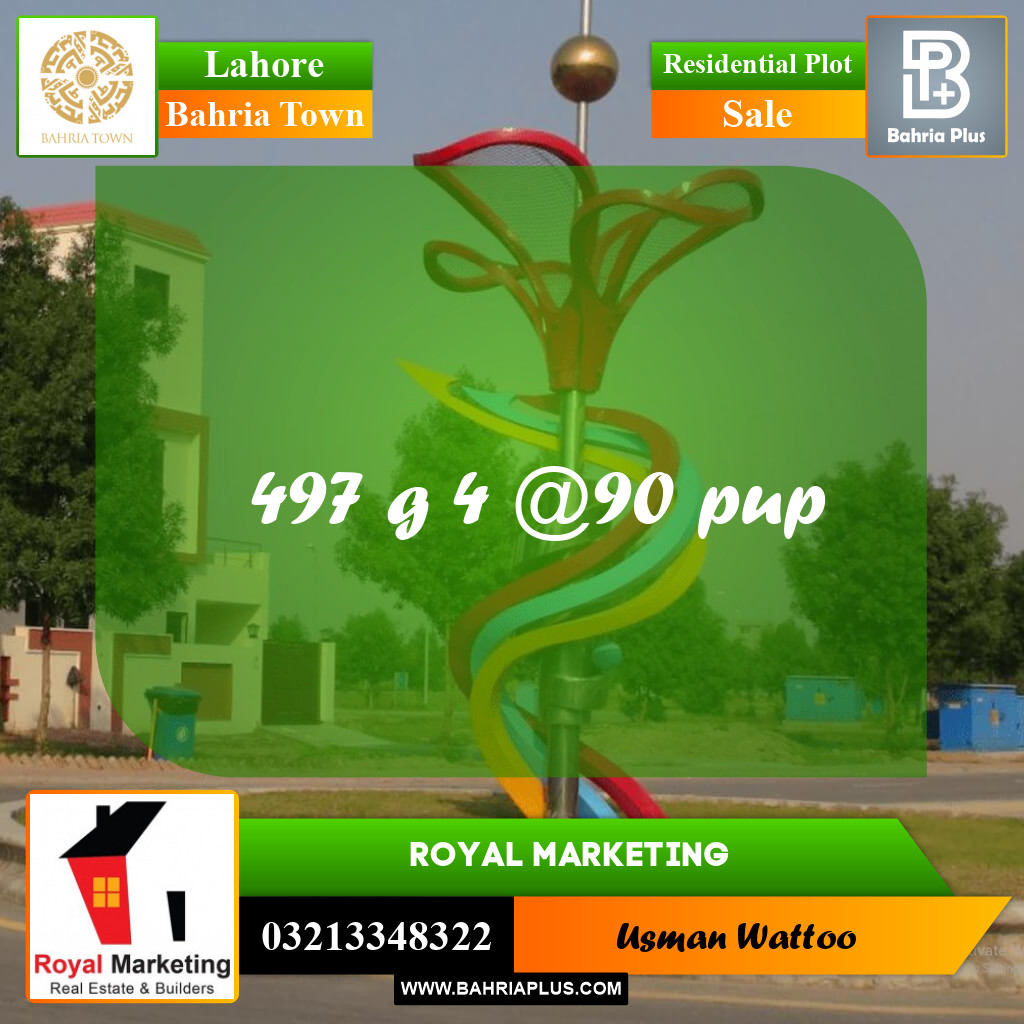 Residential Plot for Sale in Bahria Town, Lahore - (BP-220935)