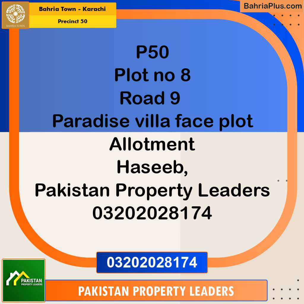 500 Sq. Yards Residential Plot for Sale in Precinct 50 -  Bahria Town, Karachi - (BP-220995)