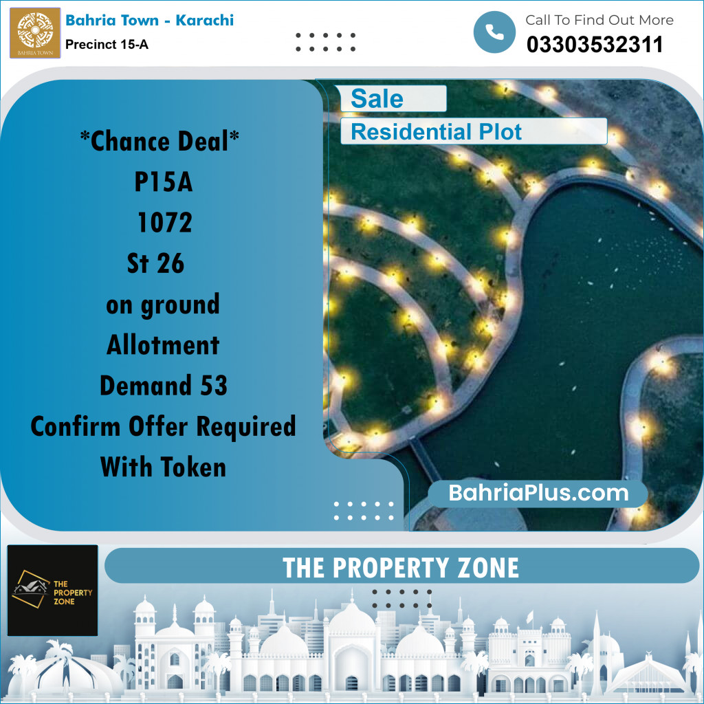 125 Sq. Yards Residential Plot for Sale in Precinct 15-A -  Bahria Town, Karachi - (BP-221007)