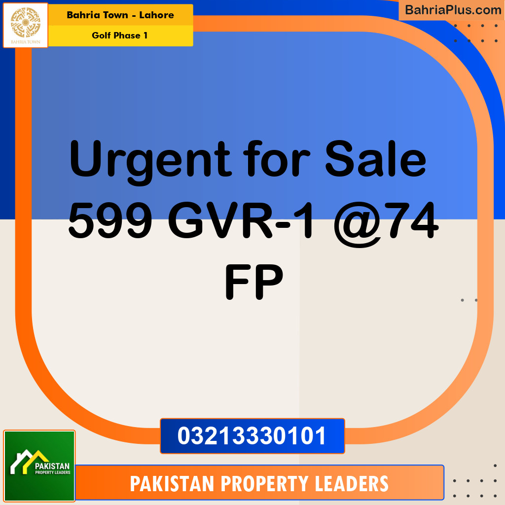 5 Marla Residential Plot for Sale in Golf Phase 1 -  Bahria Town, Lahore - (BP-221011)