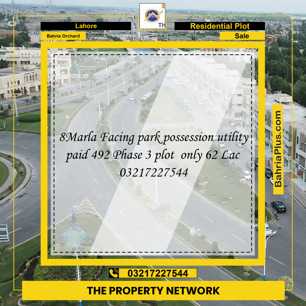 Residential Plot for Sale in Bahria Orchard, Lahore - (BP-221020)
