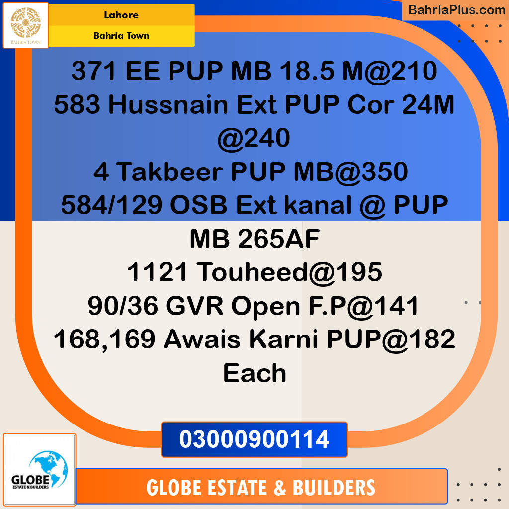 Residential Plot for Sale in Bahria Town, Lahore - (BP-221104)