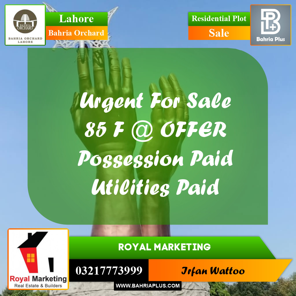 Residential Plot for Sale in Bahria Orchard, Lahore - (BP-221120)