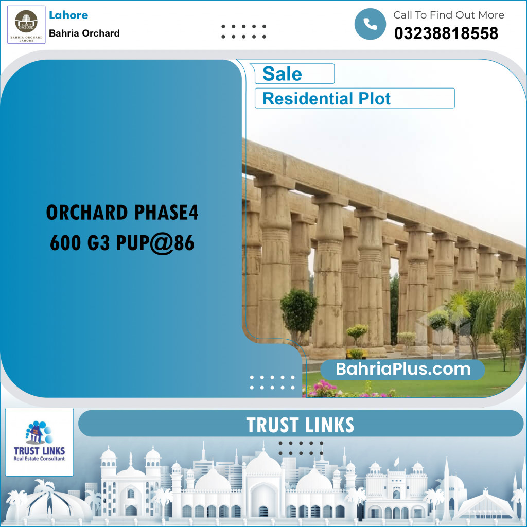 Residential Plot for Sale in Bahria Orchard, Lahore - (BP-221143)
