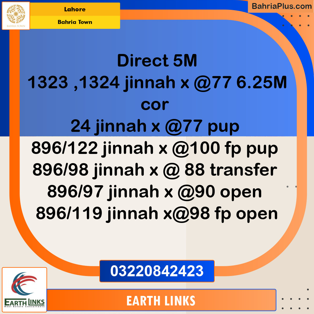 Residential Plot for Sale in Bahria Town, Lahore - (BP-221227)